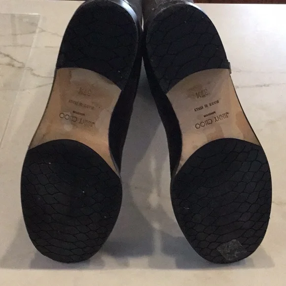 Jimmy Choo Gray Suede Heel Boots - Picture 7 of 16